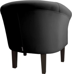 Fotel Milo tkanina Welur wygodny fotel tapicerowany do salonu i sypialni : Kolor nogi - Venge, Kolor tkaniny - VELVET - MG19, Wysokość nogi - 20 cm