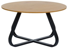 Okrągły stolik z blatem w dekorze dębu ø 80 cm Cesura – Unique Furniture