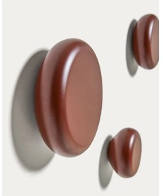 Czerwone ścienne drewniane haczyki zestaw 3 szt. Nadue – Kave Home