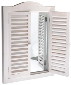 Wiszące lustro z żaluzjami Breeze białe, 45 x 60 x3 cm
