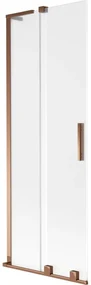 Mexen Velar L parawan nawannowy 2-skrzydłowy rozsuwany 70 x 150 cm, szron, różowe złoto - 896-070-003-31-60