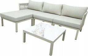 Modułowy zestaw mebli ogrodowych beżowy