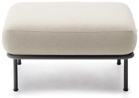 Beżowy podnóżek z materiału bouclé Aurum – Kave Home