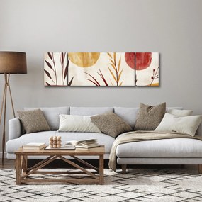 Obraz - Rośliny i okręgi (170x50 cm)
