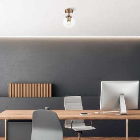 Lampa sufitowa w kolorze brązu ze szklanym kloszem ø 15 cm Atmaca – Opviq lights