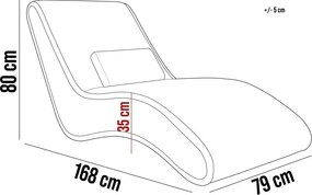 Fotel Szezlong 80 SATO 1 osobowy w tkanininie TILIA 52 WERSAL