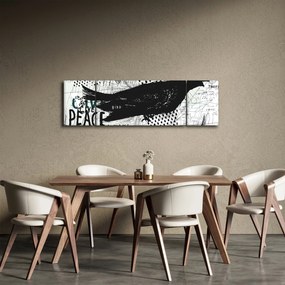 Obraz - Street art - ptak (170x50 cm)