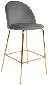 Szare aksamitne hokery zestaw 2 szt. 108 cm Lausanne – House Nordic