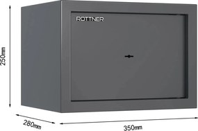 Sejf meblowy PRAKTIK 25, mechaniczny S1, 250 x 350 x 280 mm, 17 l
