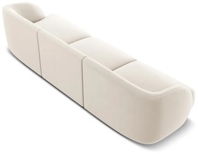 Beżowa aksamitna sofa 259 cm Miley − Micadoni Home