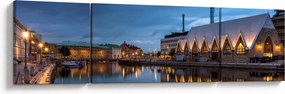 Obraz kanału wodnego - Göteborg (170x50 cm)