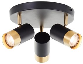 Brilliant - Oprawa punktowa LED VIGOLO 3xGU10/5W/230V czarny/złoty