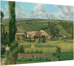 Obraz na szkle - Camille Pissarro, Landscape at Les Pâtis, Pontoise, reprodukcje (70x50 cm)