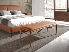 Brązowy stołek z ekoskóry 5112 ANGEL CERDA