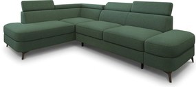 Masseno Narożnik AVISE z funkcją spania i pojemnikiem na pościel Narozniki L, Rozkładana sofa - Zielony, QUELLE 37