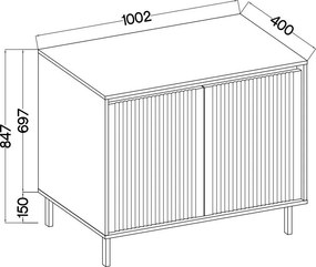 Komoda OSTIA 100 cm do Salonu Sypialni Dąb evoke coast