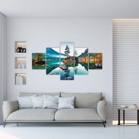 Obraz - Jezioro Hintersee, Alpy Bawarskie, Austria (125x70 cm)
