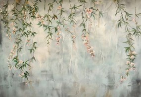 Fototapeta - Ściana z kwiatami (196x136 cm)