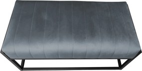 Ławka KAYA tkanina Welur loft ławka metal : Kolor Stelaża - Czarny , Kolor tkaniny - VELVET - BL14, Typ tkaniny - Velvet