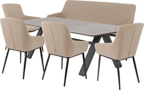 Doppler NOVA PARIS LIKA-TEX® ogrodowy zestaw wypoczynkowy 4+1 mocca