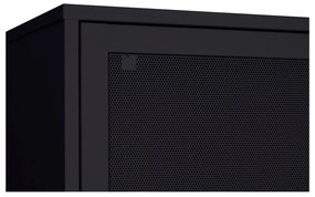 Czarna metalowa szafka z drzwiami przesuwnymi 90x180x40 cm Veep – Unique Furniture