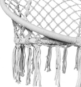 Szary wiszący fotel KOLUMBIA ze stojakiem