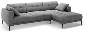 Szary narożnik (prawostronny/z szezlongiem) Bemy – Micadoni