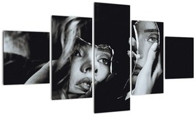 Obraz - Spojrzenie w lustro (125x70 cm)