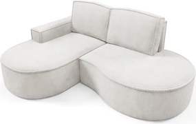 Narożnik MOLLY Lewostronny bez funkcji spania, wolnostojący tkanina CURIO 02 Biały