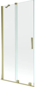Mexen Velar parawan nawannowy 2-skrzydłowy rozsuwany 90 x 150 cm, transparent, złoty - 896-090-000-01-50