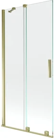 Mexen Velar parawan nawannowy 2-skrzydłowy rozsuwany 90 x 150 cm, transparent, złoty - 896-090-000-01-50