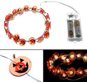 Łańcuch świetlny LED Halloween, 2 m, ciepła biel,na baterie