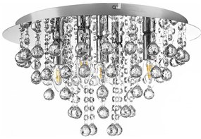 Globo 63040506 - Plafon LONDON 5xE14/40W/230V śr. 46 cm chrom błyszczący