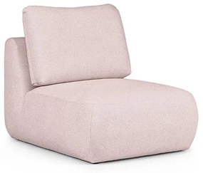 Jasnoróżowy fotel z materiału bouclé Mirel – Rodier