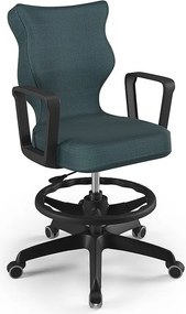 Młodzieżowe krzesło do biurka Norm Black rozmiar 5 (146-176,5 cm) z podnóżkiem