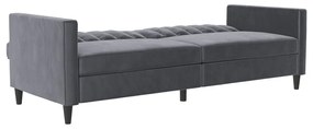 Szara aksamitna sofa 207 cm Celine – Støraa