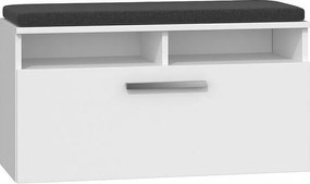 Szafka na obuwie Riva | Biała | 85x35x45 cm |Szafka na obuwie z siedziskiem