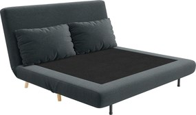 HOMCOM Sofa z funkcją spania, łóżko dla gości, 3-stopniowe regulowane oparcie, wygląd sztruksu, do 120 kg, 141 x 90 x 81 cm, Ciemnoszary