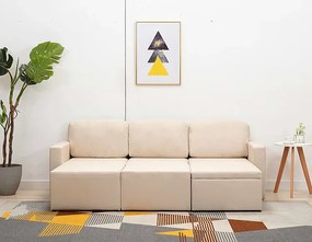 Rozkładana sofa modułowa ciemnokremowa - Odi 4Q