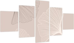 Obraz - Beżowe liście N⁰6 (125x70 cm)
