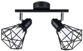 Czarny druciany plafon w stylu loft - A144 A2-W31