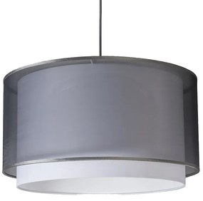 Nowoczesna lampa wisząca z kloszem czarno/biała 45/25 - Duo Nowoczesny Oswietlenie wewnetrzne