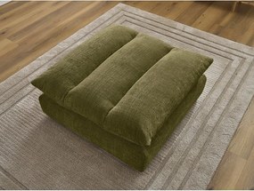 Zielony podnóżek z tkaniny szenilowej Neil – Bobochic Paris