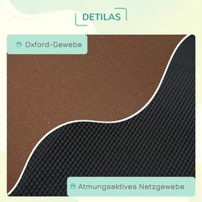 PawHut Łóżko dla zwierząt z baldachimem Podwyższone legowisko dla psa Oddychająca tafta 122x92x108cm | Aosom PL