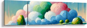Obraz - Krajobraz z chmurą (170x50 cm)