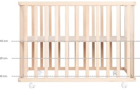 Szary kojec dla dzieci z litego drewna bukowego 75x100 cm Roba style – Roba