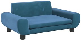 Niebieska sofa dla chłopca na nóżkach H8-W79
