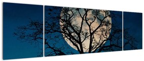 Obraz drzewa z pełnią księżyca (170x50 cm)