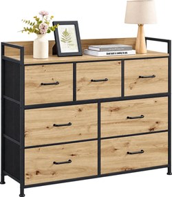 Komoda loftowa z 7 szufladami 98 cm dąb Artisan Faro 041