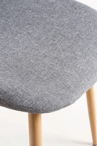 Zestaw 4 Krzese Teok Tkanina